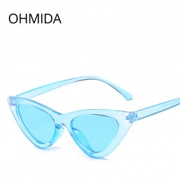 OHMIDA Fashion Cheap Cat Eye Sunglasses Women 2018 Purple Mirrored Sun Glasses For Female Retro Vintage Oculos De Sol Feminino