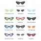 POLYREAL Fashion Women Cat Eye Sunglasses Brand Designer Ladies Travel Mirror Cateye Sun Glasses For Female UV400