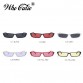 WHO CUTIE 90S Sunglasses Women Vintage Fashion Small Rectangular Frame Black Red Cat Eye Sun Glasses Retro Skinny Shades OM497B