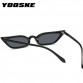 YOOSKE Women Cat Eye Sunglasses Small Size Brand Designer Fashion Retro Ladies Sun Glasses Black Pink Red Glasses UV400 